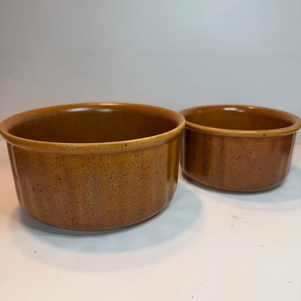 2 Villeroy & Boch Vilbofour Auberge Pumpkin Orange  BAKING DISH 6.5” and 5” Set